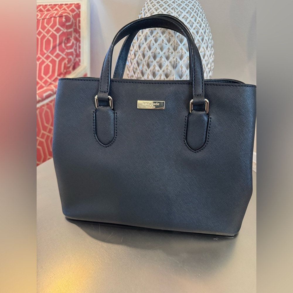 Kate Spade - Laurel Way Evangelie Satchel - EUC - Black Saffiano- Two Way Bag